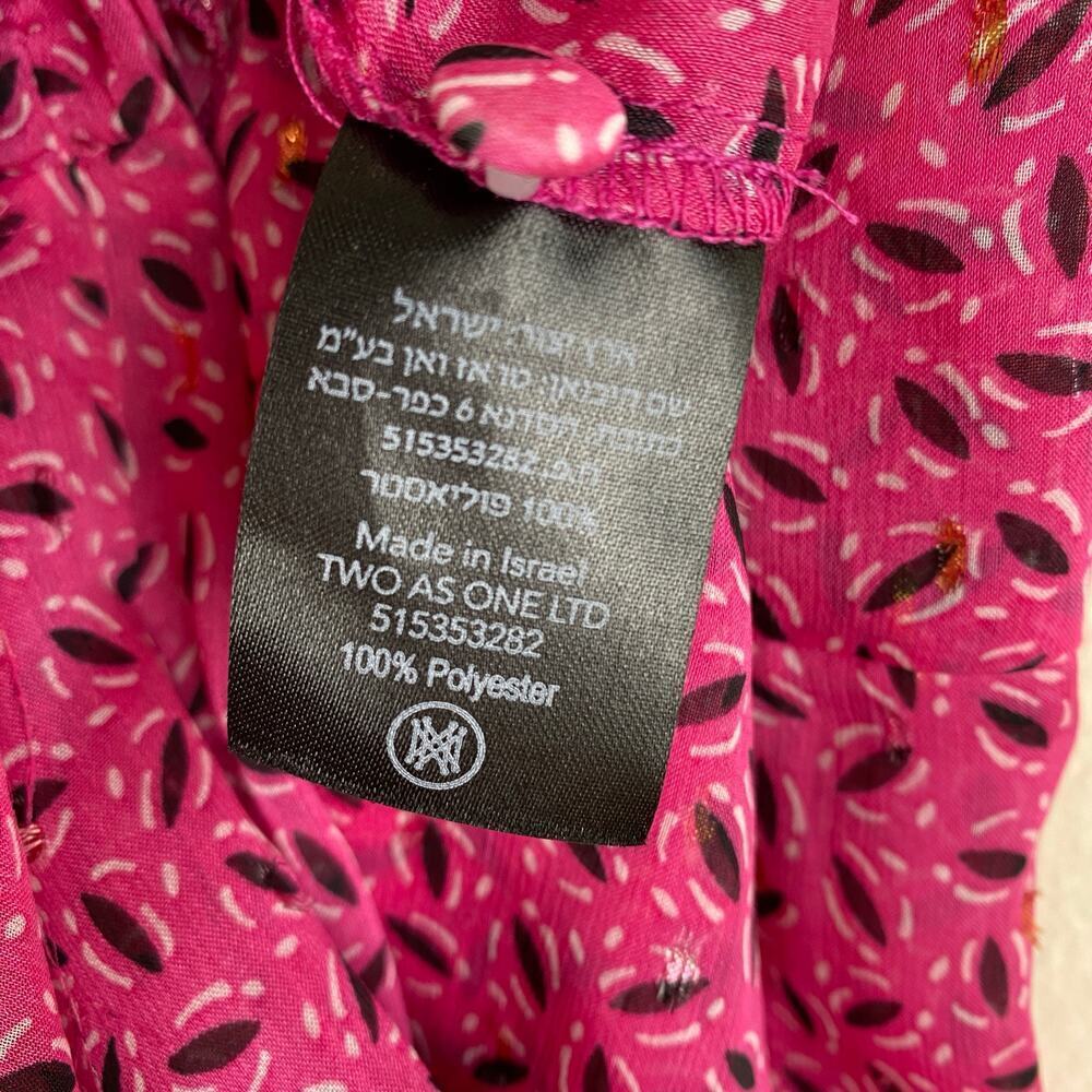 Sabina Musáyev Riviera Pink Tiered Printed Maxi Dress Size M - Picture 13 of 16